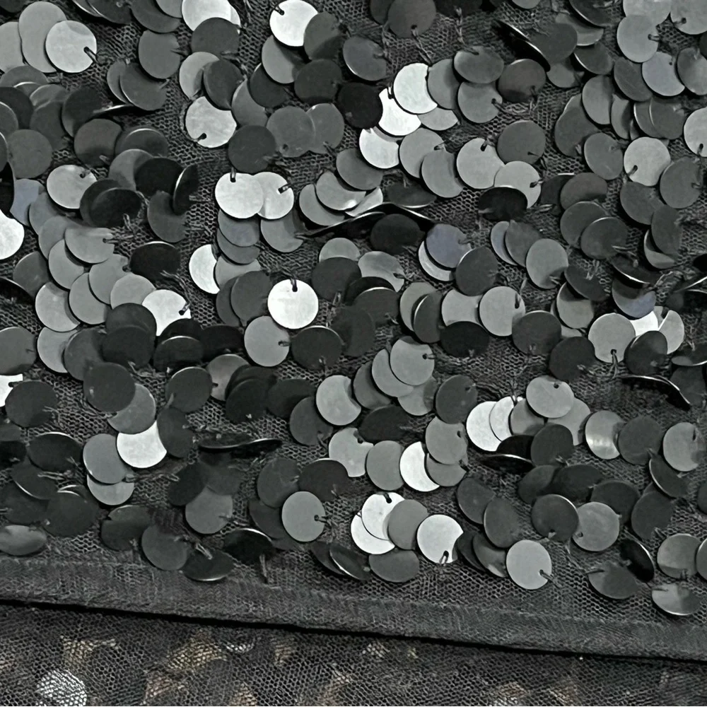 Black Sequin Cape Jacket Short Sleeve - Picture 10 of 16